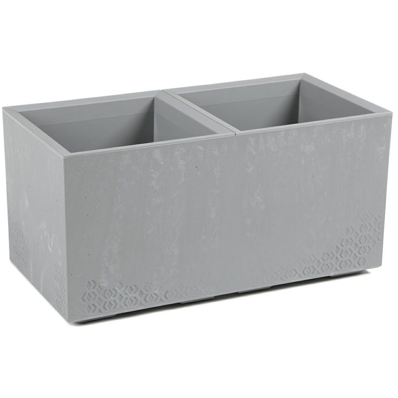Donica Monroe HowHomely Tworzywo ECO Szare 78x39x39 cm 1 szt.