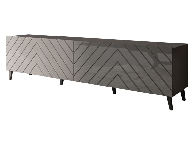 Szafka RTV MIRJAN 24 Abeto 200 grafit /grafit połysk 1 szt.