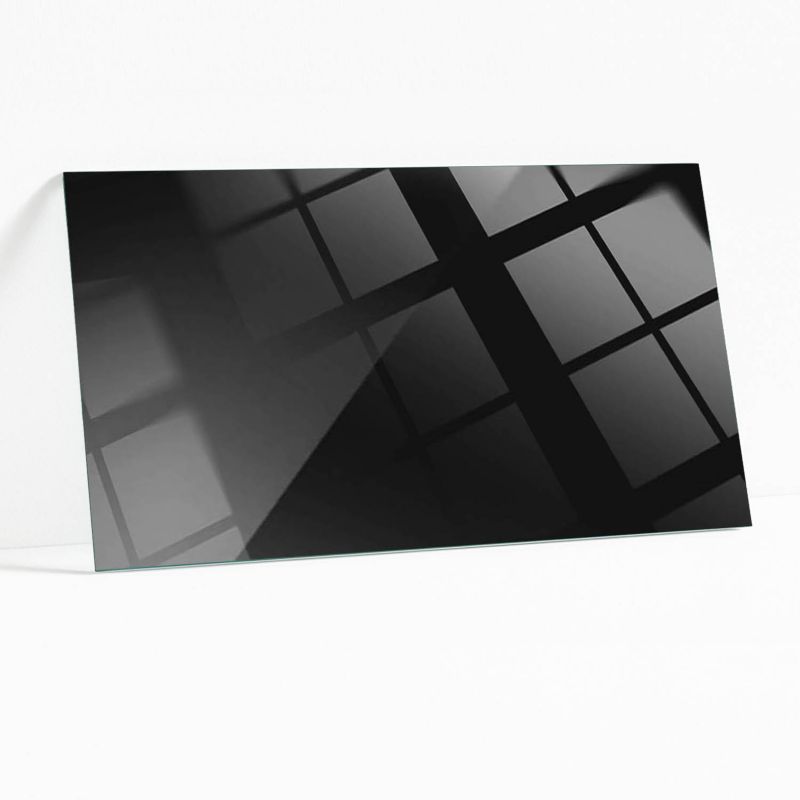Blat Szklany z Nadrukiem Wallfluent 120x60 cm Czerń bez wzorów 1 szt.