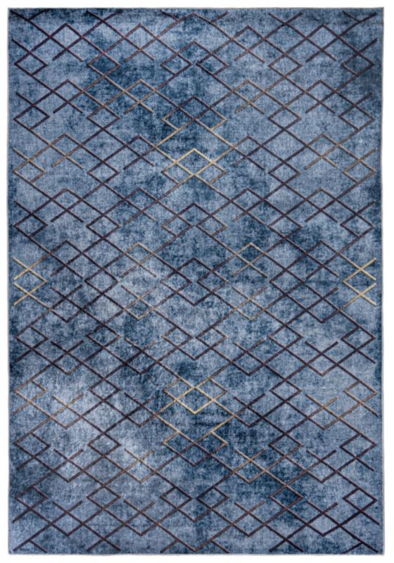 Dywan Geometryczny Toscana 26011 Mazovia 80 x 150 cm niebieski 1 szt.