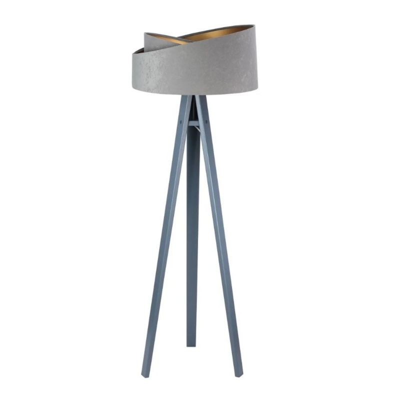 Lampa Bps Koncept stojąca GEMSTONE szara/złota 1 szt