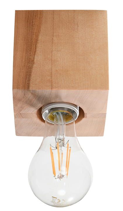 Lampa sufitowa wisząca Sollux Lighting Ariz 6743 jasne drewno szerokość 10 cm 1xE27 x 60W 1 szt.