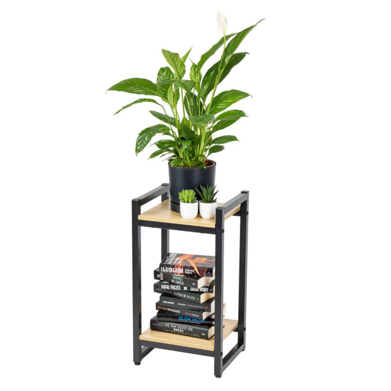 Kwietnik Songmics stojący metalowy 65 cm - czarny stojak na kwiaty 1szt