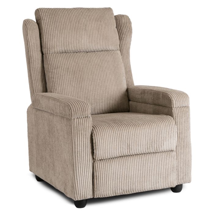 Fotel Wypoczynkowy Spencer Mebel Elite Rozkładany z Podnóżkiem Beżowy 1 szt