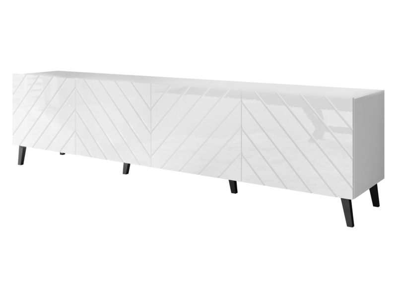 Szafka RTV MIRJAN 24 Abeto 200 biały/biały połysk 1 szt.