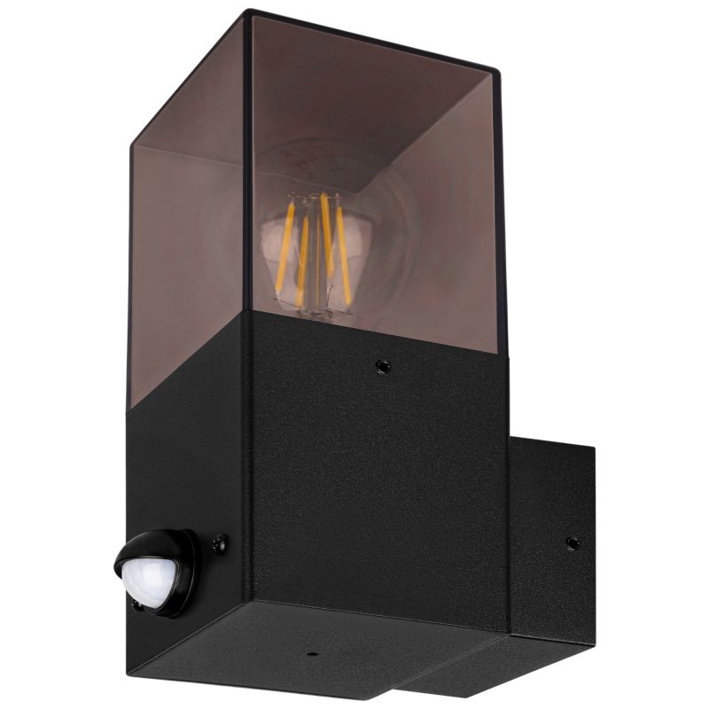 Kinkiet zewnętrzny E27 LED MasterLED Denver IP44 z czujnikiem PIR lampa elewacyjna czarna 1 szt.