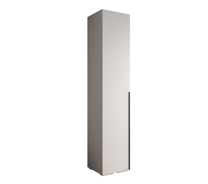 Szafa uchylna ubraniowa INOVA 1 (biały/czarny) 0,5