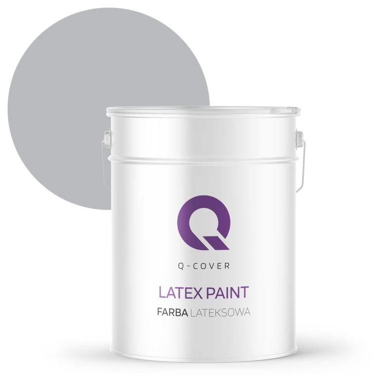 Farba Lateksowa Do Ścian i Sufitów Q-Cover Szary H1050 Głęboki Mat 10L