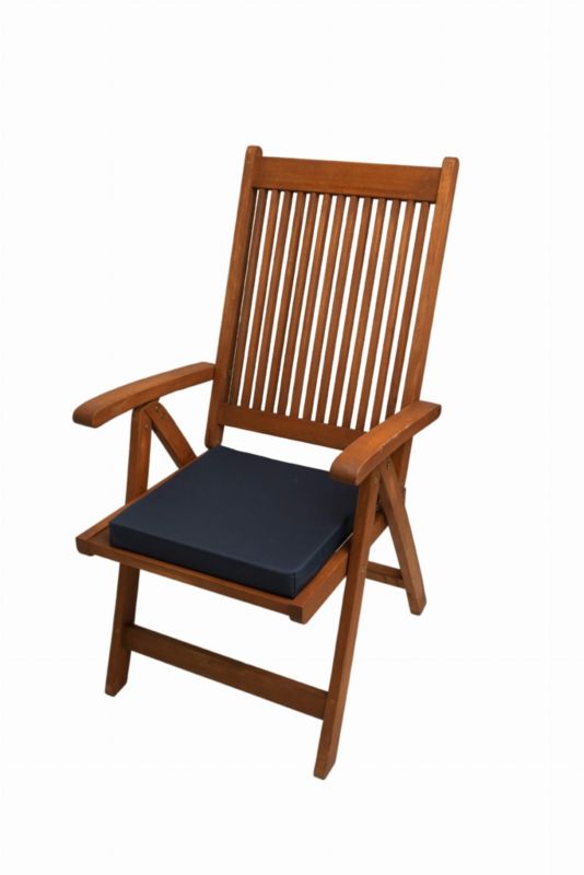 Poduszka na krzesło ogrodowe, Setgarden, 40x40x4cm Granatowa poduszki na siedzisko do użytku wewnątrz i na zewnątrz, 2szt