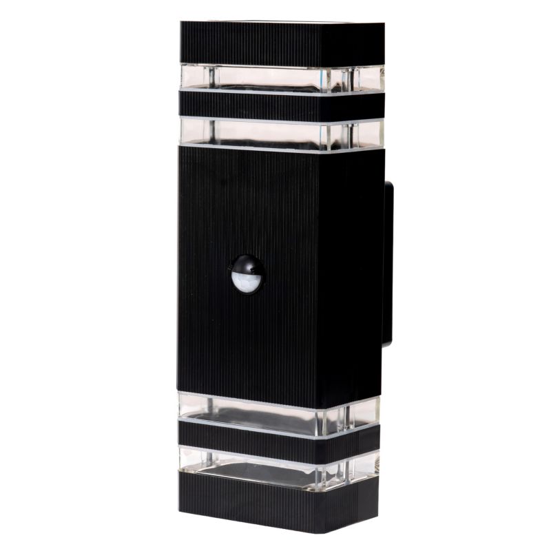 Kinkiet elewacyjny GU10 LED MasterLED Inez IP65 z czujnikiem PIR oprawa lampa czarna 1 szt.