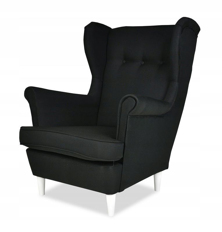Fotel uszak do salonu Family Meble ARI czarny 1szt