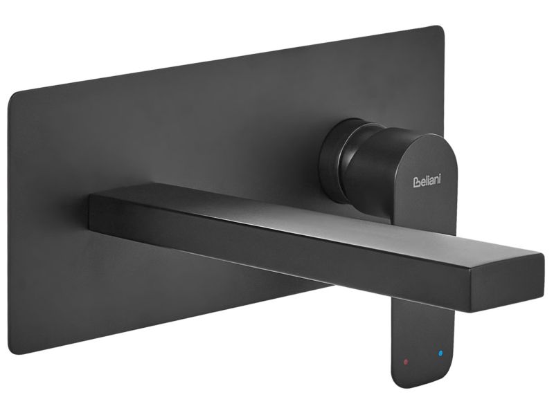 Bateria umywalkowa podtynkowa Dichato Mosiądz Czarny 1 szt.