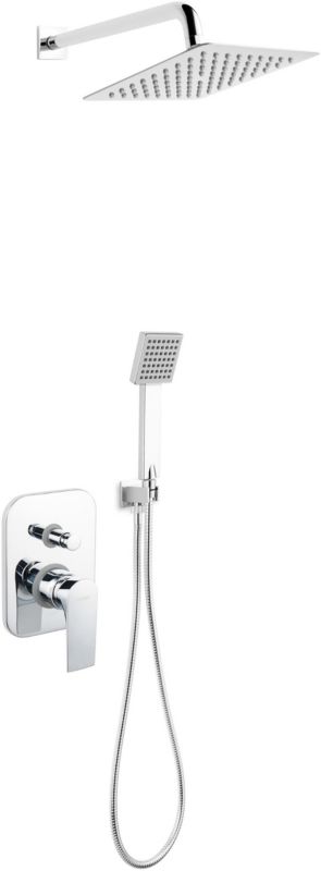 Zestaw prysznicowy podtynkowy Ferro Algeo square deszczownica slim chrom 1 szt.