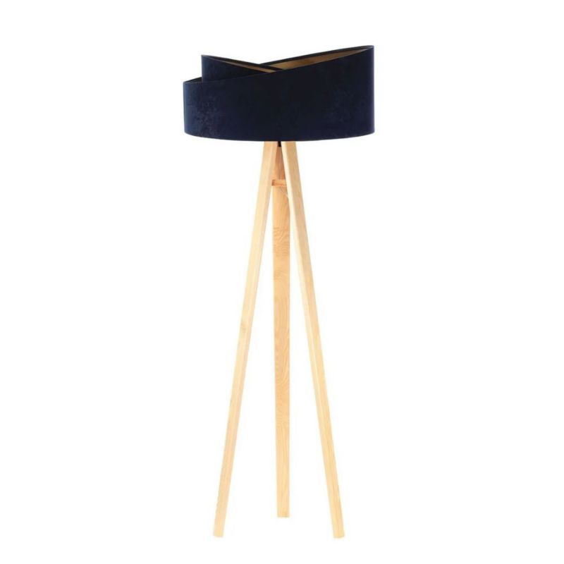 Lampa Bps Koncept stojąca GEMSTONE granatowa/złota/sosna 1 szt