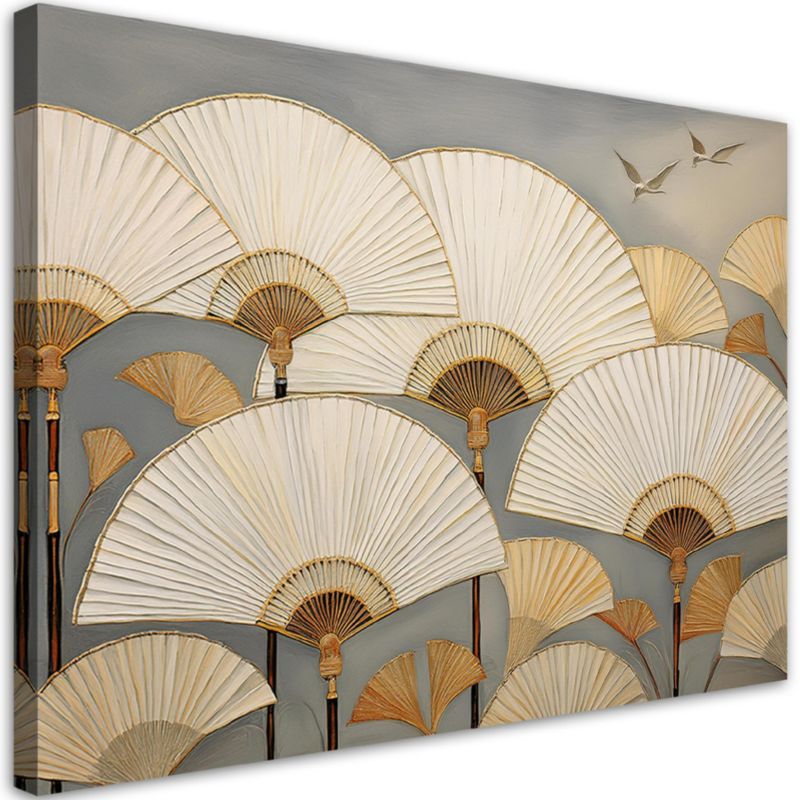 Obraz do sypialni salonu Feeby Modne Japońskie Wachlarze 120x80 cm 1szt
