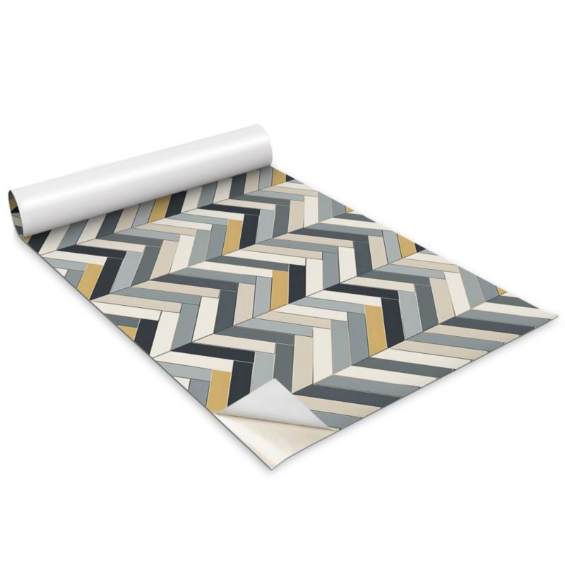 Okleina Na Szafki Kuchenne Wallfluent 100x50 cm Kompozycja parkietu Jodełka Okleina Do Mebli DIY 1 rol.