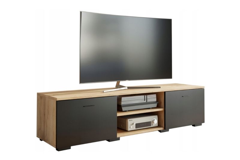 Szafka RTV Kobi RONI 120 cm - Dąb Artisan / Czarny 1 szt.