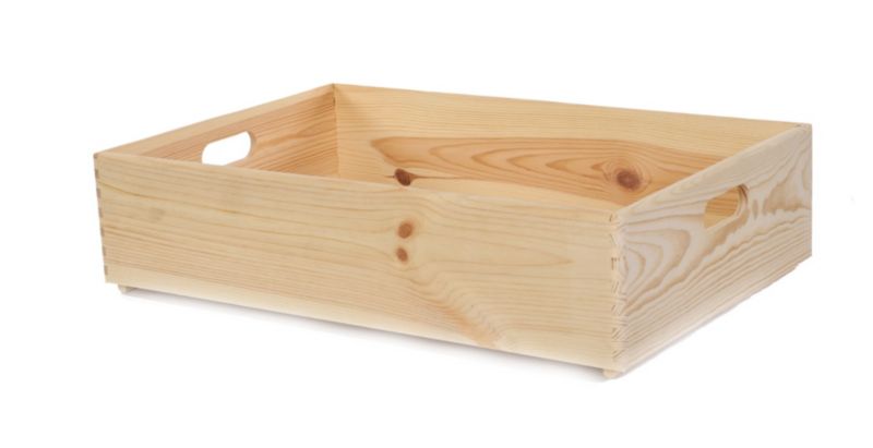 Skrzynka drewniana MODO24 z uchwytami 60 x 40 cm naturalna 1 szt.