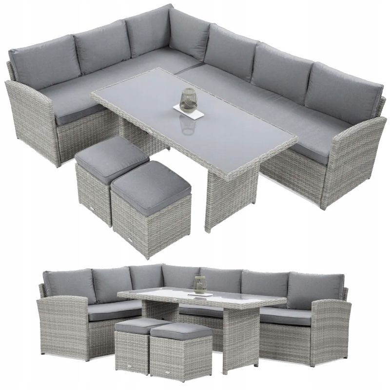 Zestaw Mebli Ogrodowych Wypoczynkowych Technorattan SALO Narożnik Stół 1 szt