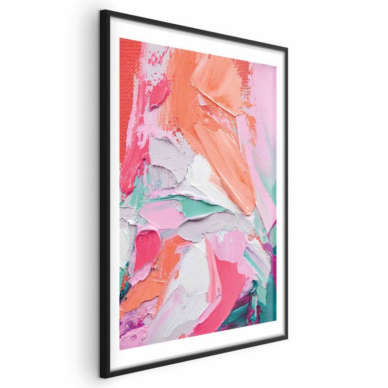 Plakat Artgeist Różowa Paleta 60x90 cm z ramą czarną 1 szt