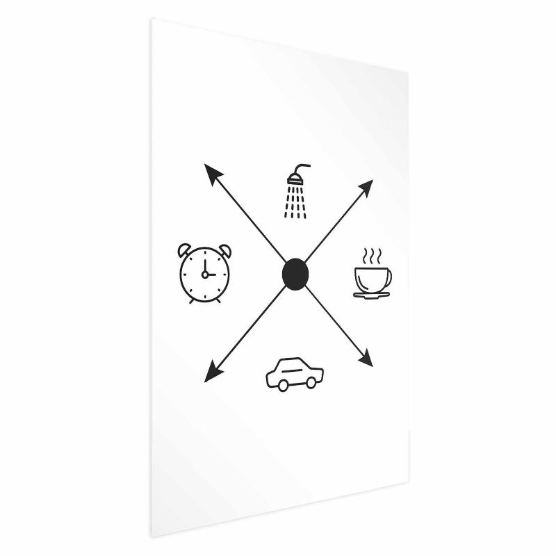 Plakat Artgeist Harmonogram dnia 60x90 cm bez ramy 1 szt