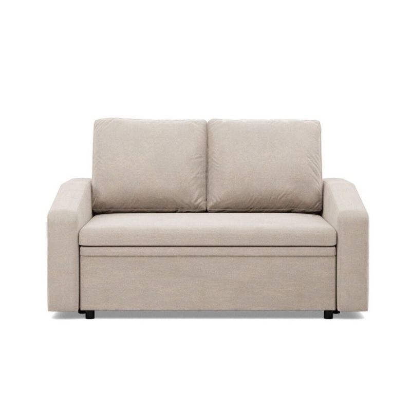 Sofa TYLETEGOTU funkcja spania BLOM velvet beżowy 1 szt