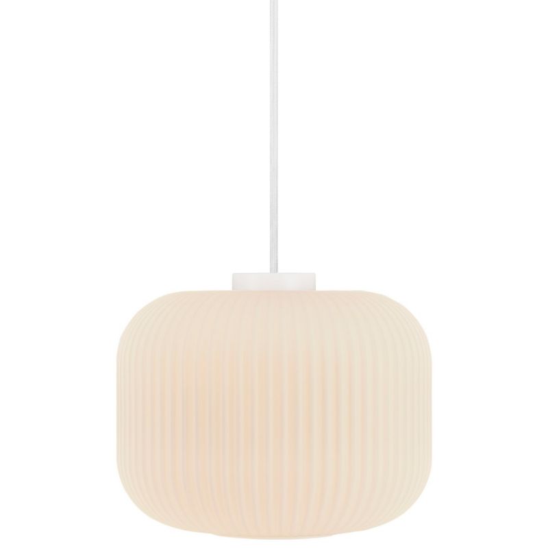 Lampa wisząca Nordlux Milford 40W E27 biała 22,7x30 cm szkło opalizujące IP20 1 szt.