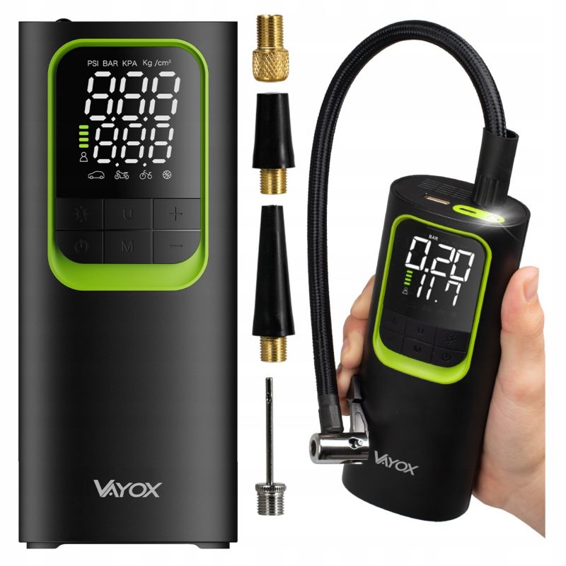 Pompka elektryczna rowerowa Vayox VA0410 akumulatorowa powerbank 8000mAh 1 szt.