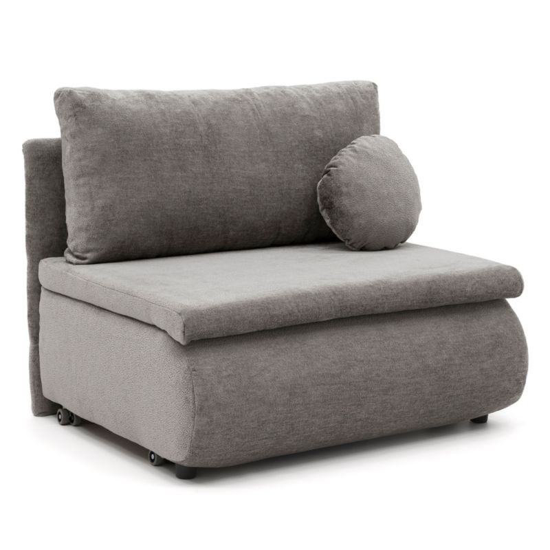 Sofa z funkcją spania MebleMWM PETITE 80 aphrodite 21 welur poduszka w zestawie 1 szt.