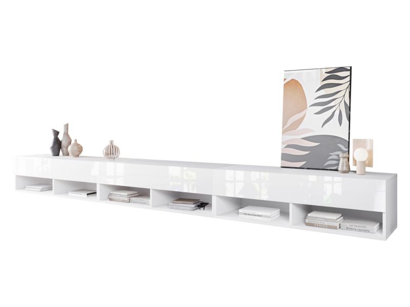 Szafka RTV MIRJAN 24 A300 biały + biały połysk 1 szt