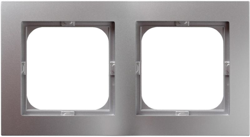 Ramka podwójna Ospel As srebrna