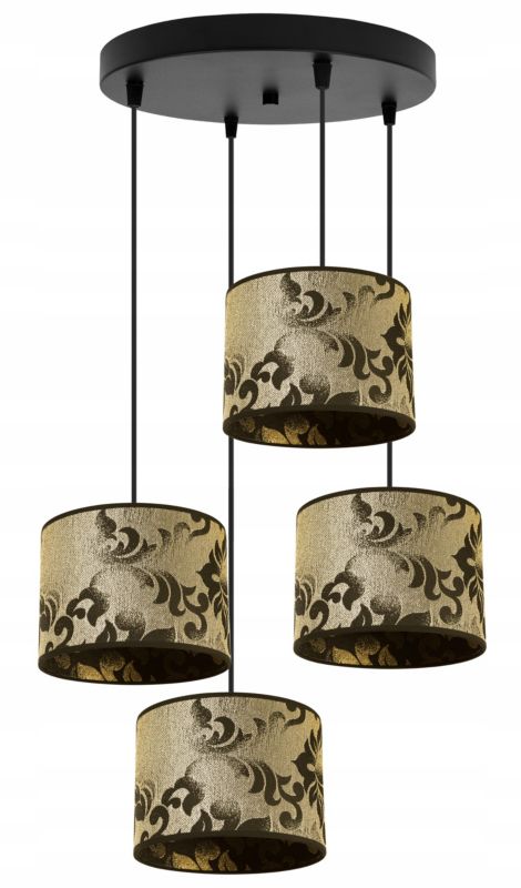 Lampa sufitowa wisząca okrągła Light Home LH Werona 4x E27 60W ciemny złoty 1szt.