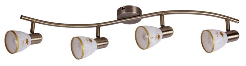 Spot Rabalux Art Flower brązowo-biały wzorzysty 4 x E14 x 40W IP20 wym: 18 x 70 x 8 cm - 1 szt.