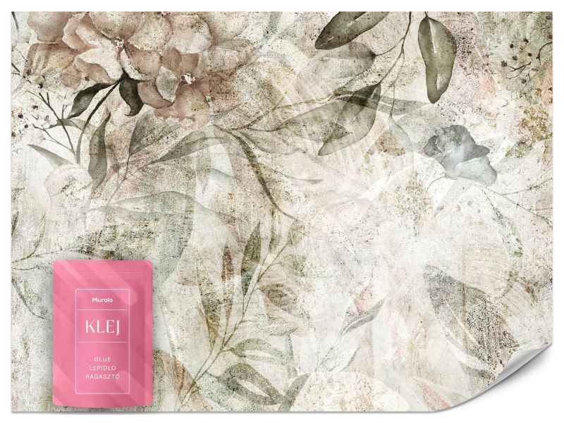 Fototapeta Muralo Kwiaty na Betonie 100x70 cm 1szt.