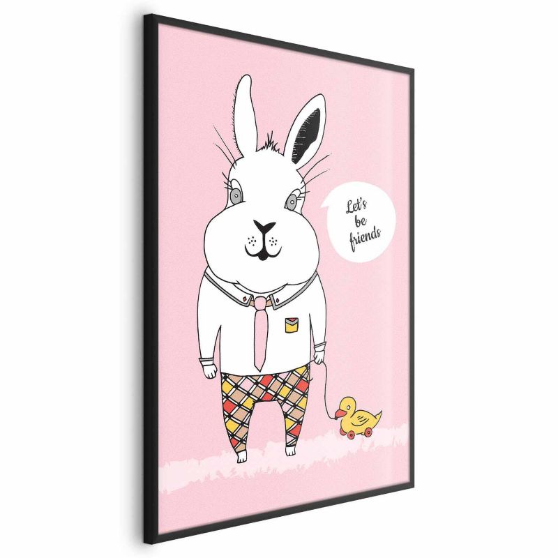 Plakat Artgeist Przyjaciel królika 40x60 cm z ramą czarną 1 szt