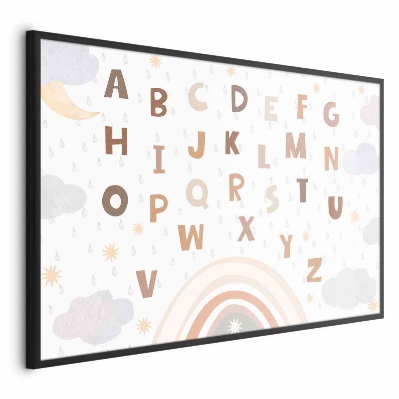 Plakat Artgeist Literki 42x29,7 cm z ramą czarną 1 szt