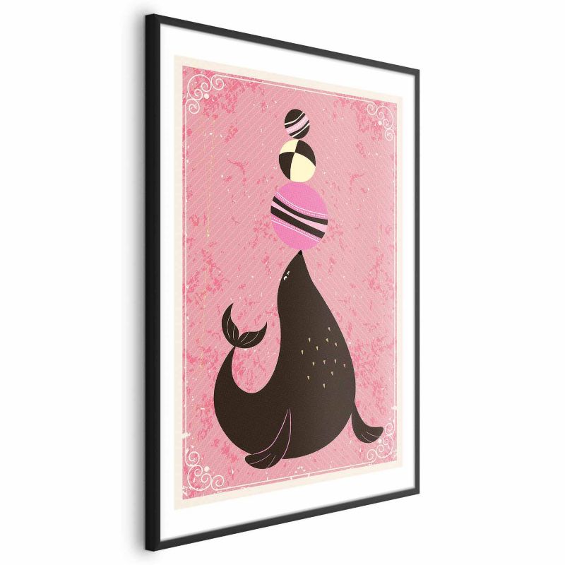 Plakat Artgeist Foka 21x30 cm z ramą czarną 1 szt