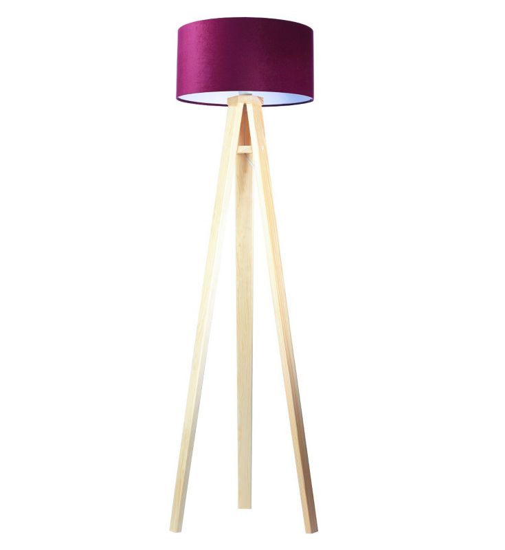 Lampa Bps Koncept stojąca HOME 40 fioletowa/biała/sosna 1 szt