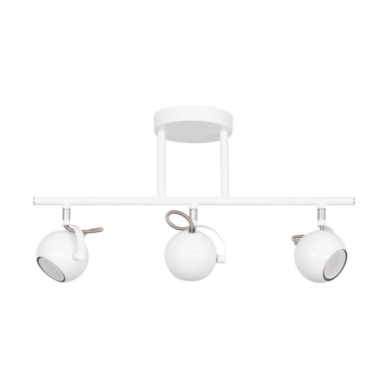 Lampa Sufitowa SPOT Light 3xGU10 50W Kompozycja Chromu i Bieli w Klasycznym Designie, 1 szt.