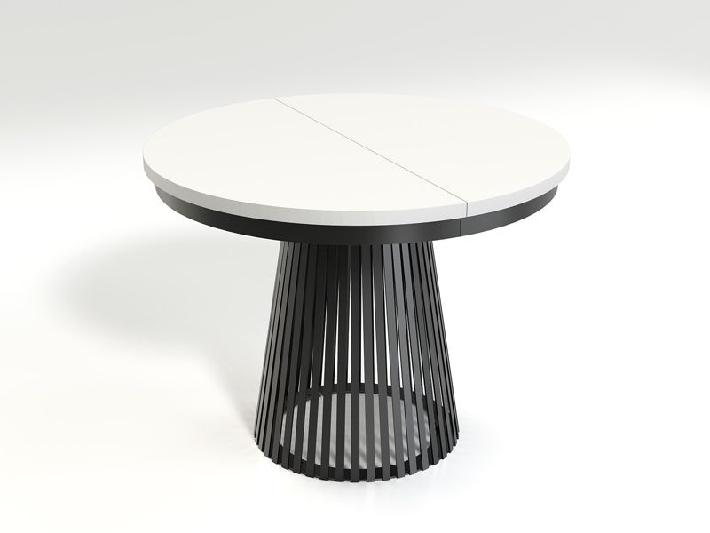 Stół Furnidea 100-180 cm rozkładany biały czarne nogi Lamella 1 szt.