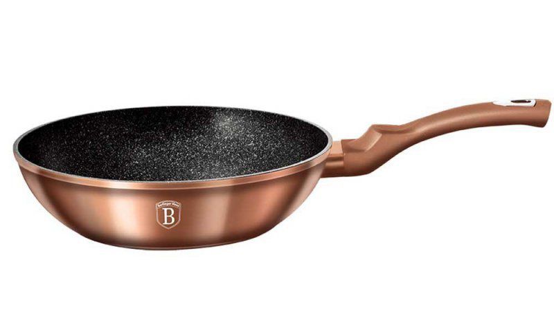Patelnia Berlinger Haus granitowa wok Rose Gold BH-1512 28cm 1szt