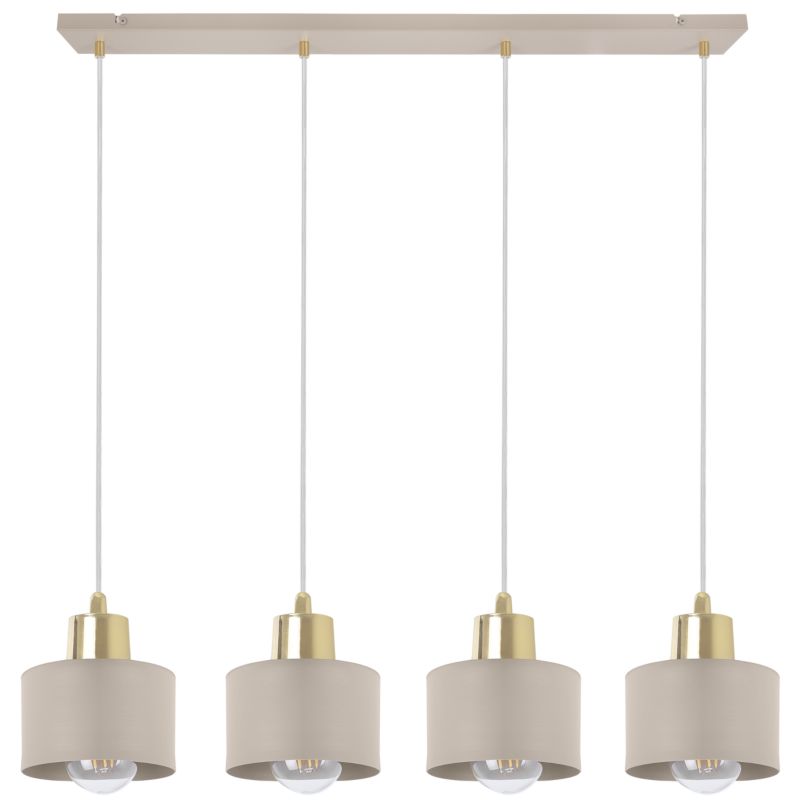 Lampa sufitowa wisząca Light Home LH Panta 4x E27 kaszmirowy/złoty 1szt.