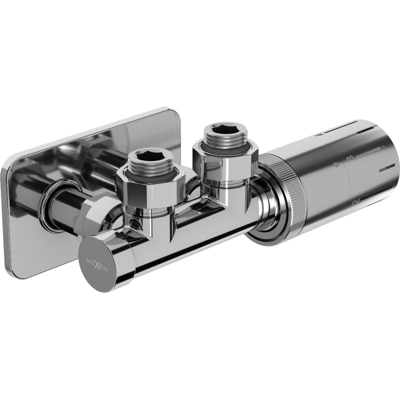 Zestaw termostatyczny kąowy Mexen G05 chrom 1 szt.