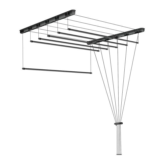 Suszarka sufitowa Sepio 6 x 6 x 140 cm czarna