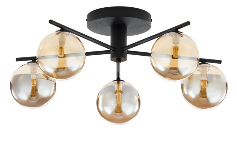 Lampa sufitowa Jupiter PRATO czarna-bursztynowa 5xG9x8W IP20 - 1 szt