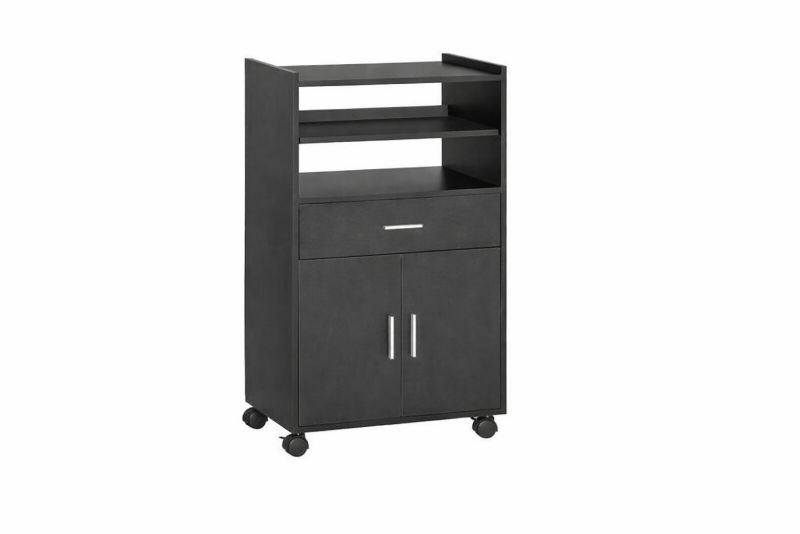 Szafka mobilna Rebiko kuchenna wózek nowoczesny stół regał na kółkach loft czarna 1szt