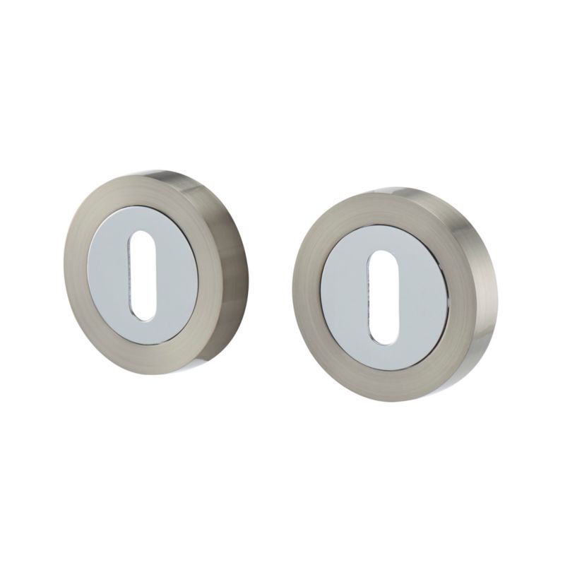 Szyld okrągły Colours klucz nikiel satyna chrom