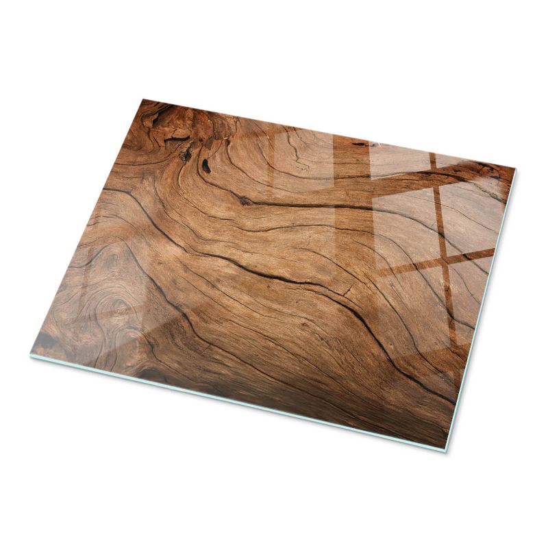 Okrągły Blat ArtPrintCave 80x60 cm Naturalny wzór drewna Stół Jadalnia Kuchnia Hartowany 1 szt.