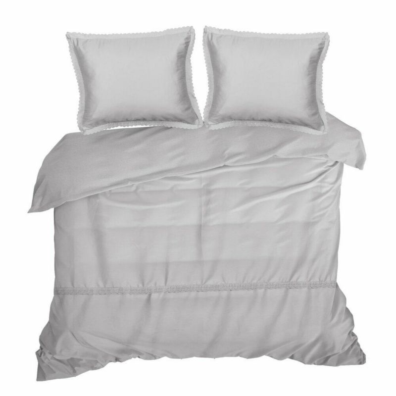 Pościel Retro Eurofirany 160 x 200 koronka srebrna satyna 1 kpl.