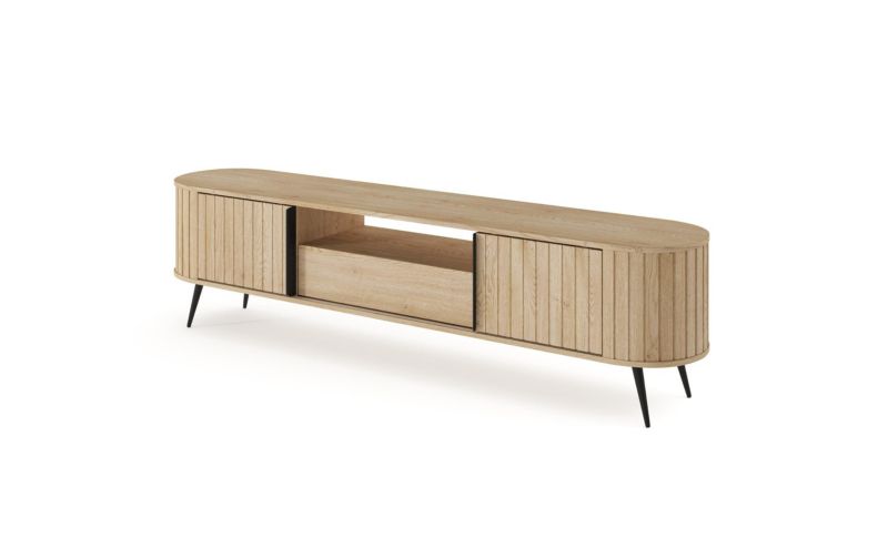 Szafka rtv Bettso Rivo z szufladą i ryflowanym frontem dąb cremona 1szt.